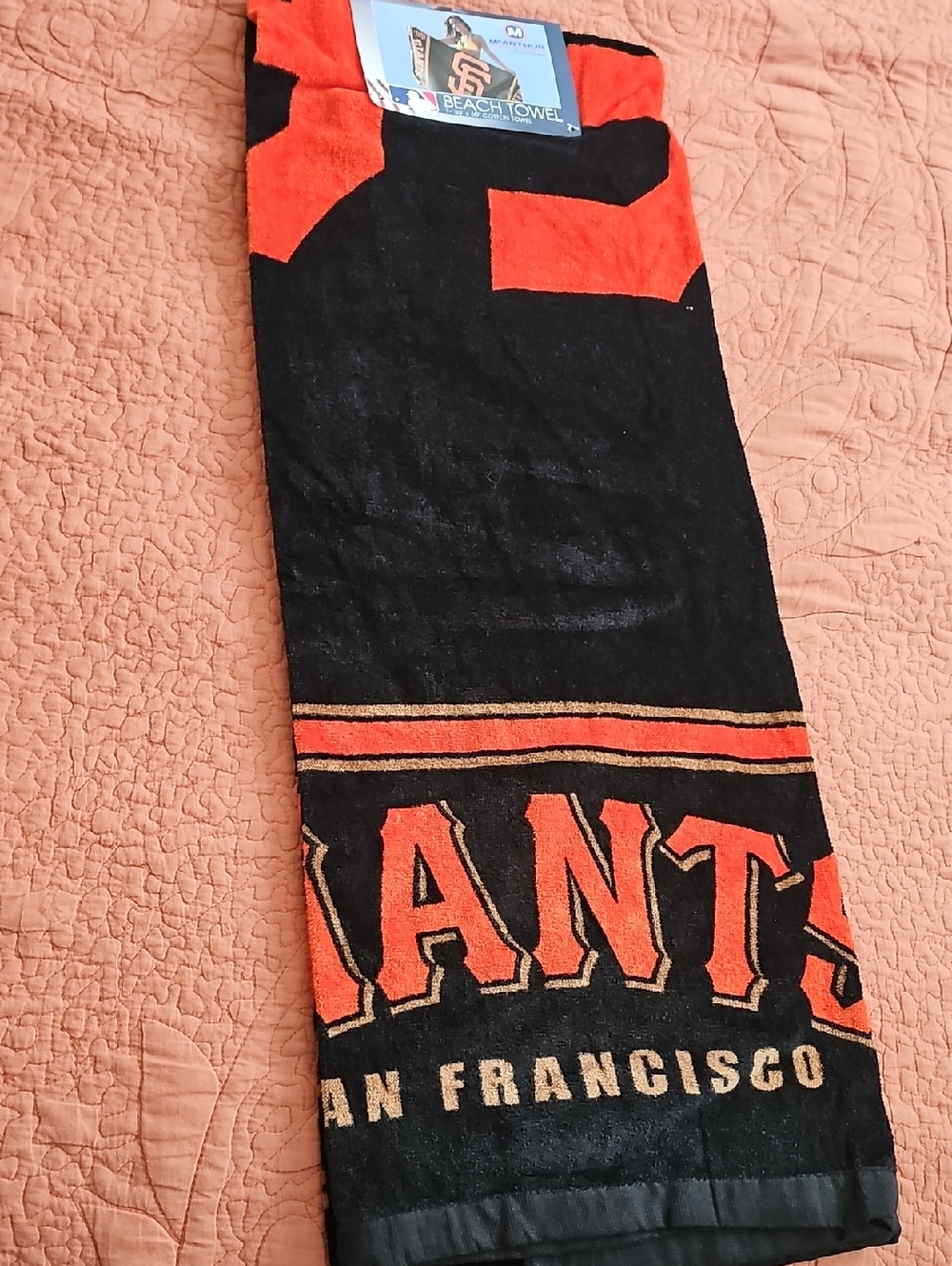 Earth Black and Orange San Francisco Giants Beach Towel